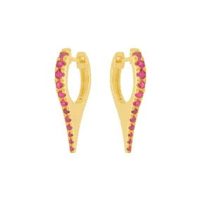 14K GOLD RUBY TYLER EARRINGS