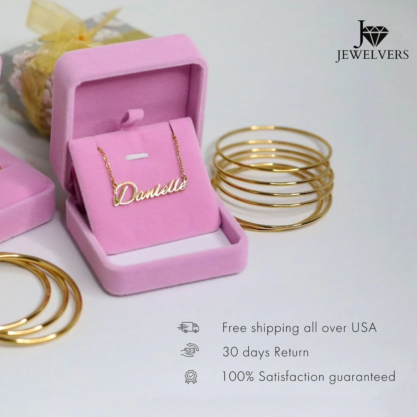 18K Gold-Filled Paperclip Padlock Necklace