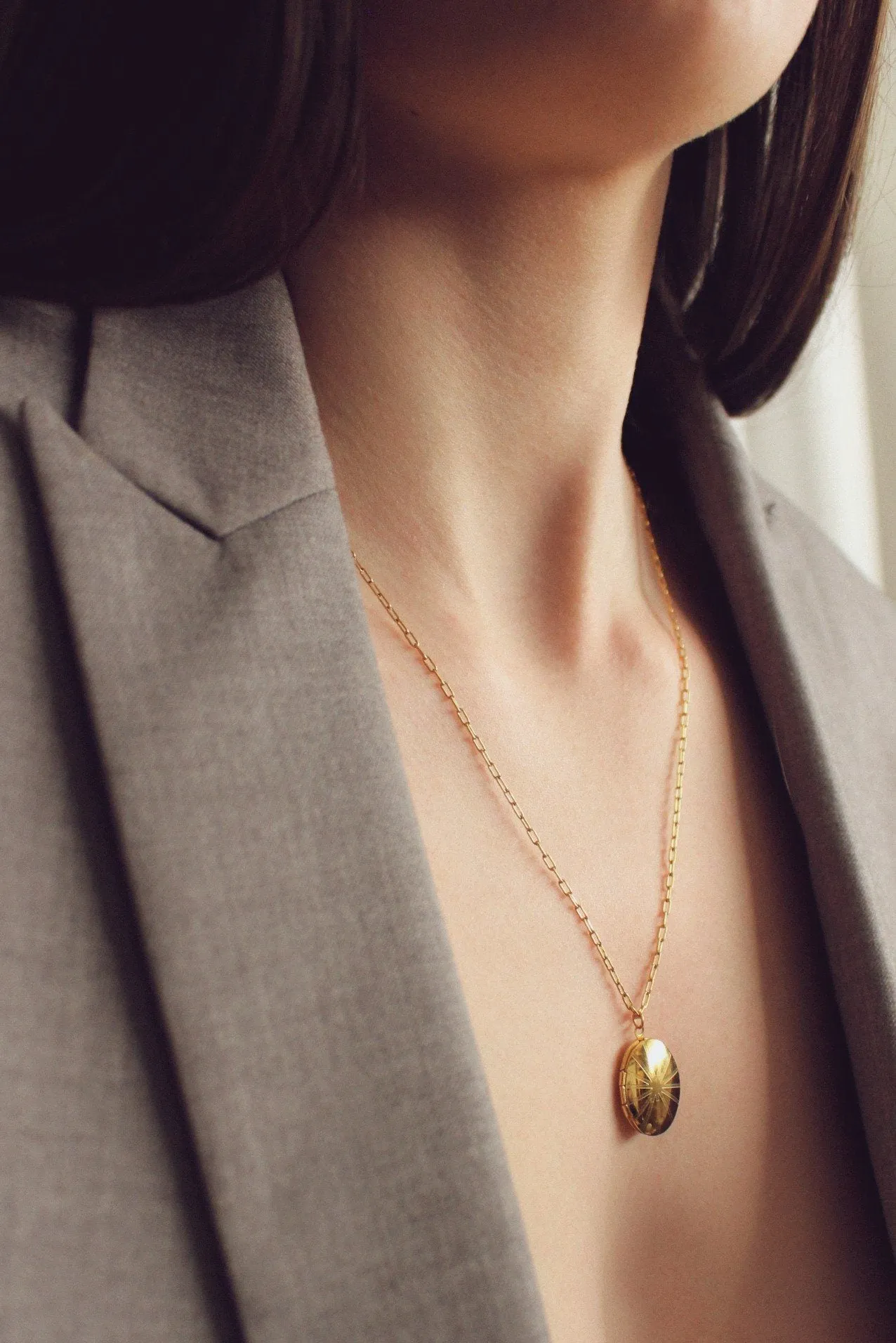 18k Gold Plated Locket Necklace