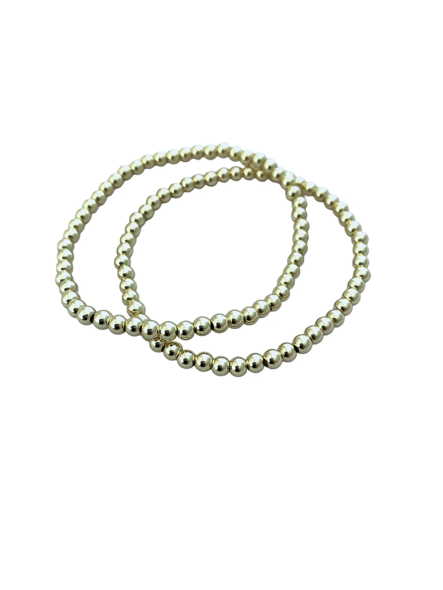 4mm Beaded Ball Stretch Bracelet