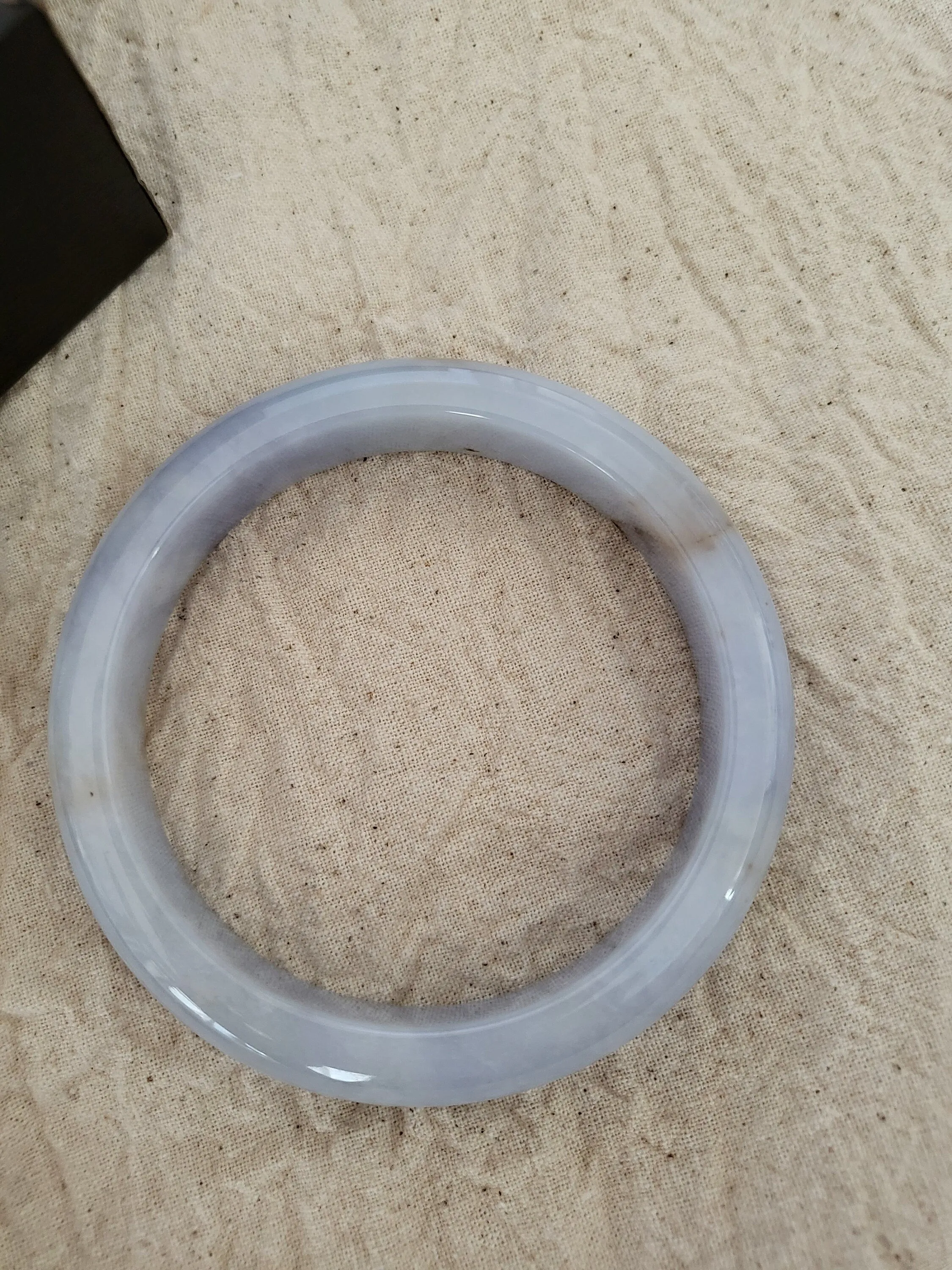 60.7mm Lavender Jadeite Grade A Bangle Natural Burma Jade Purple [LAVENDER DREAMS COLLECTION]