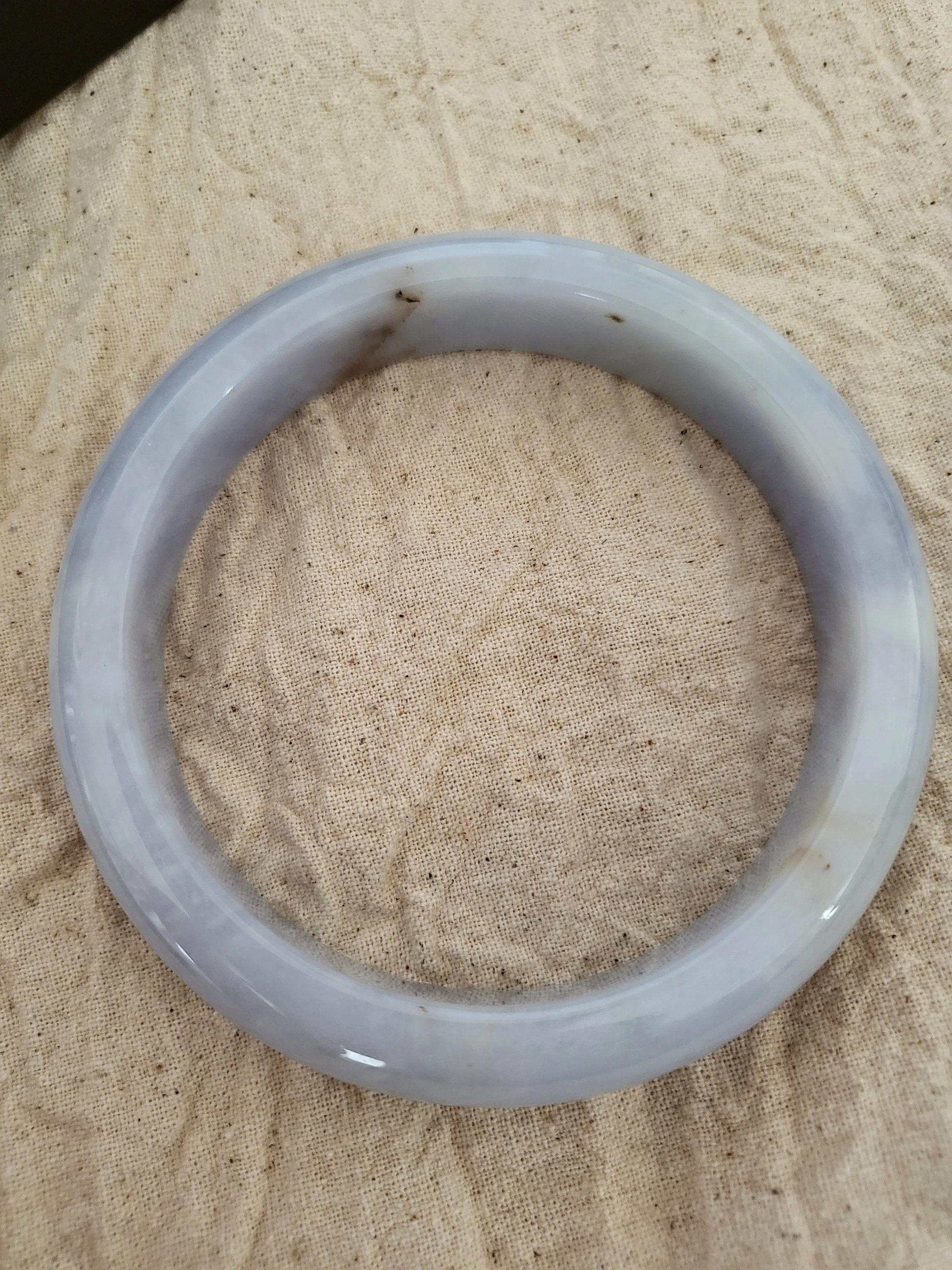 60.7mm Lavender Jadeite Grade A Bangle Natural Burma Jade Purple [LAVENDER DREAMS COLLECTION]