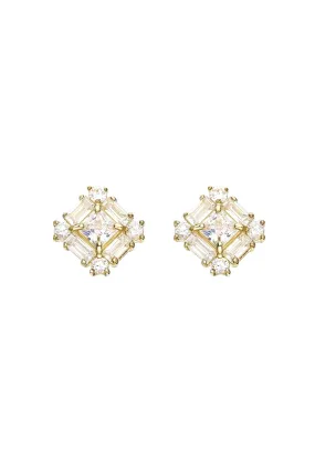 9ct Yellow Gold Cubic Zirconia 9mm Stud Earrings