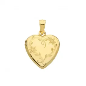 9ct Yellow Gold Heart Locket PN1097