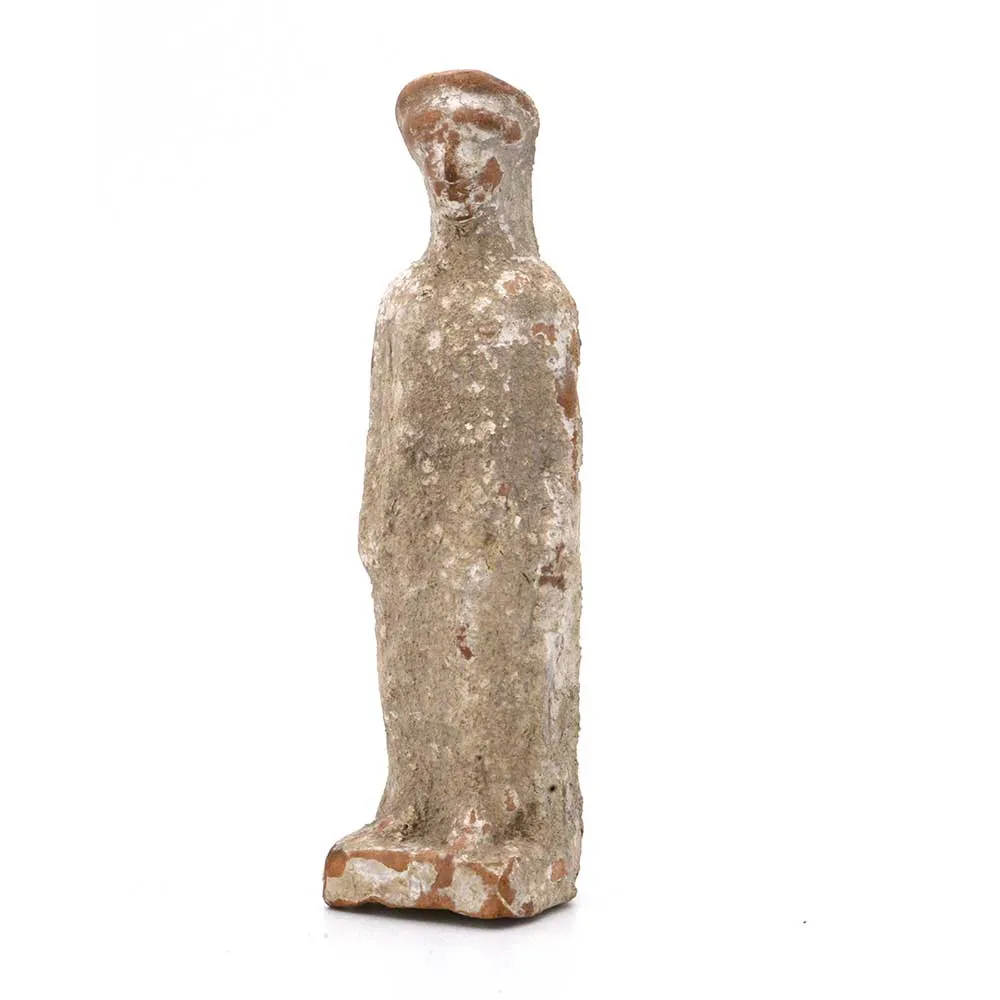 A Hellenistic Terracotta Statuette of a Standing Girl, ca. 3rd-1st Century BCE