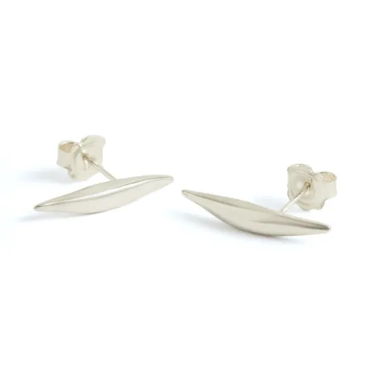 Afiok signature small quill stud earrings recycled sterling silver