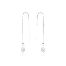 Ania Haie Silver Pearl of Wisdom Long Earrings - Gift Boxed