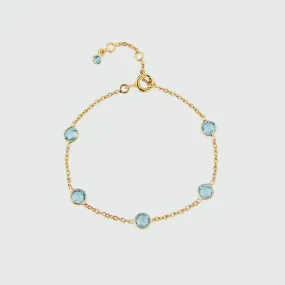 Antibes Blue Topaz & Gold Vermeil Bracelet