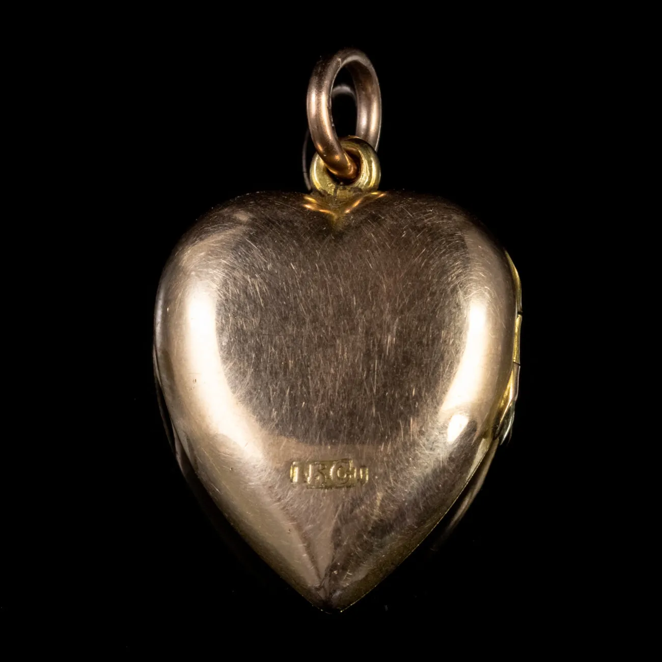 Antique Victorian Diamond Heart Locket 15Ct Gold Circa 1900