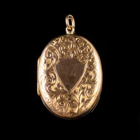 Antique Victorian Locket 9Ct Gold Circa 1890