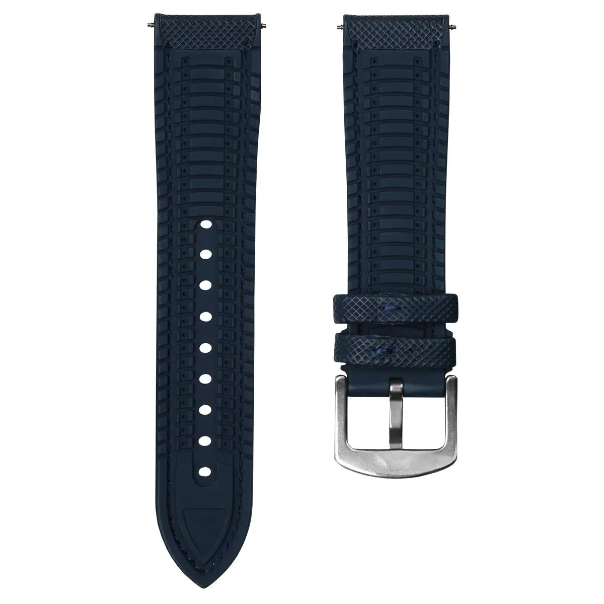 ANVIL FKM Rubber Watch Strap - Blue / White