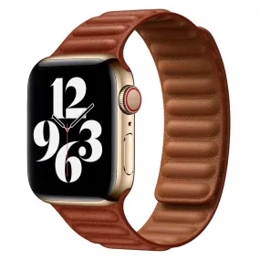 Apple Watch (38/40/SE/41/42mm) Lippa Magnetisk Læder Rem - Brun