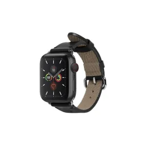 Apple Watch (38/40/SE/41/42mm) Native Union Classic Strap Ægte Læder Rem - Sort