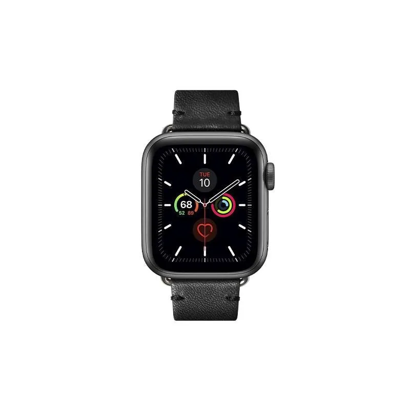 Apple Watch (38/40/SE/41/42mm) Native Union Classic Strap Ægte Læder Rem - Sort