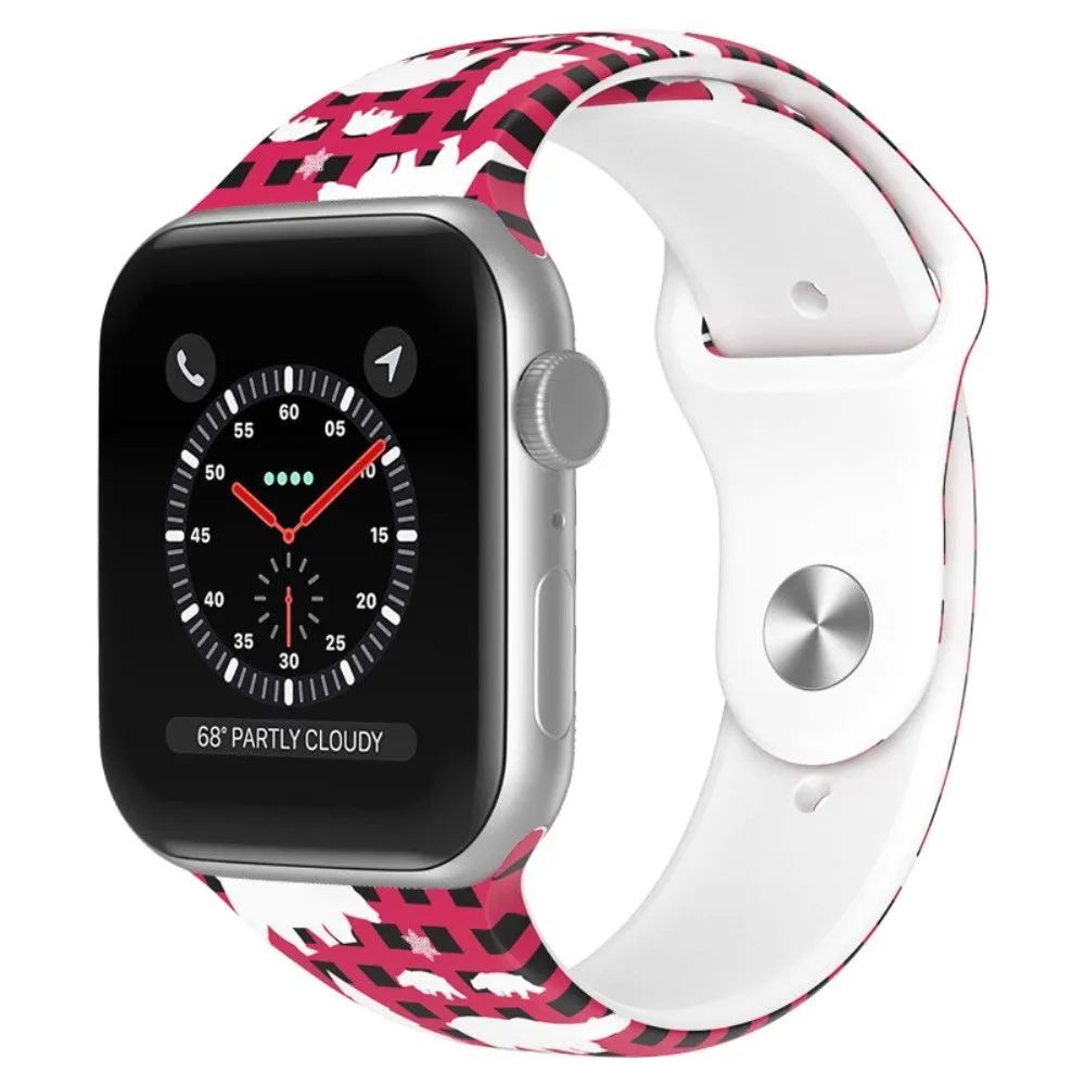 Apple Watch (41mm) christmas pattern silicone watch strap - Polar Bear / Size: L