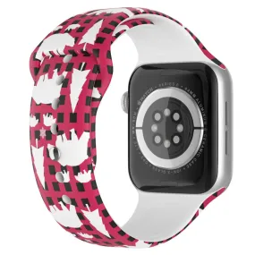 Apple Watch (41mm) christmas pattern silicone watch strap - Polar Bear / Size: L