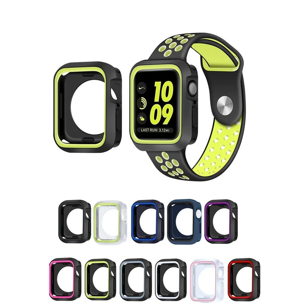 Apple Watch (41mm) dual color TPU cover   watch strap - White / Green