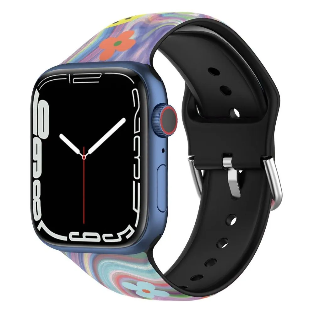 Apple Watch (41mm) IML colorful pattern silicone watch strap - Smile