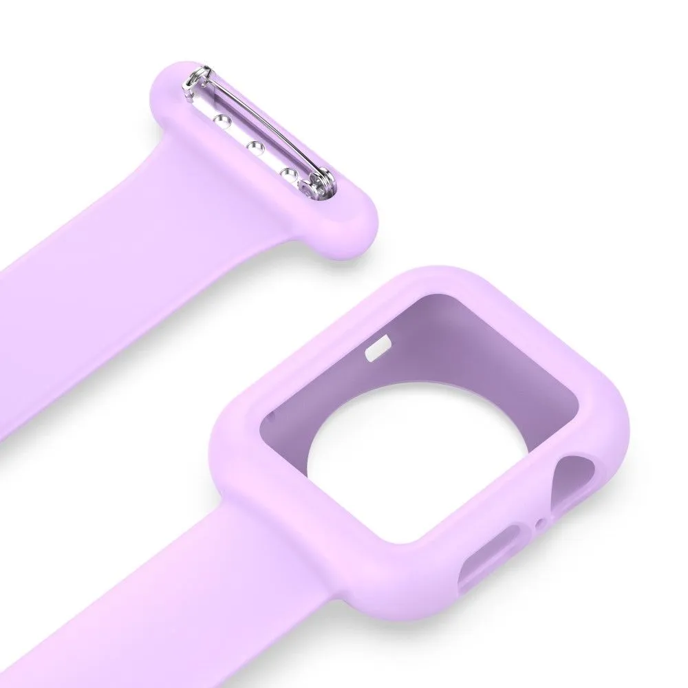 Apple Watch (41mm) silicone framed watch strap - Light Purple