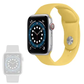 Apple Watch 42mm - 44mm color changing silicone watch strap - White to Yellow