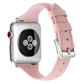 Apple Watch (45mm) B6 genuine leather watch strap - Rose Pink / Size: L