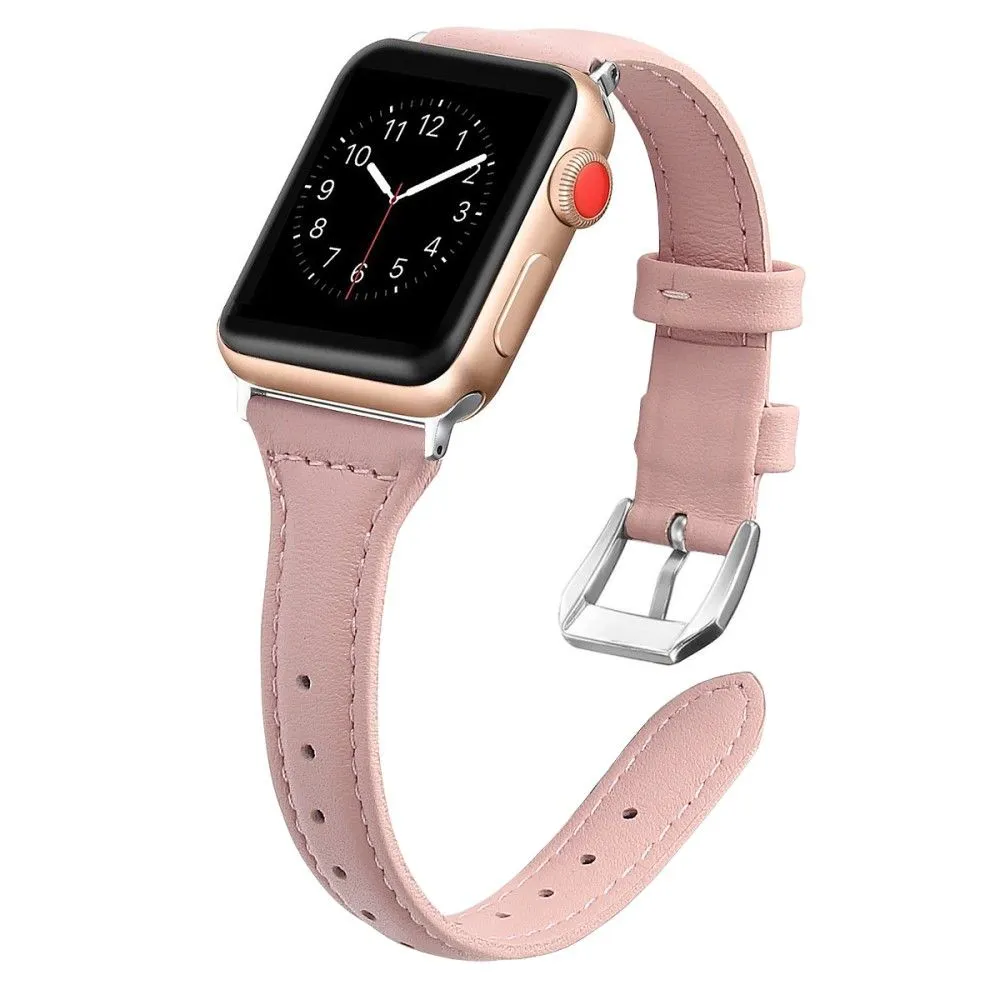 Apple Watch (45mm) B6 genuine leather watch strap - Rose Pink / Size: L