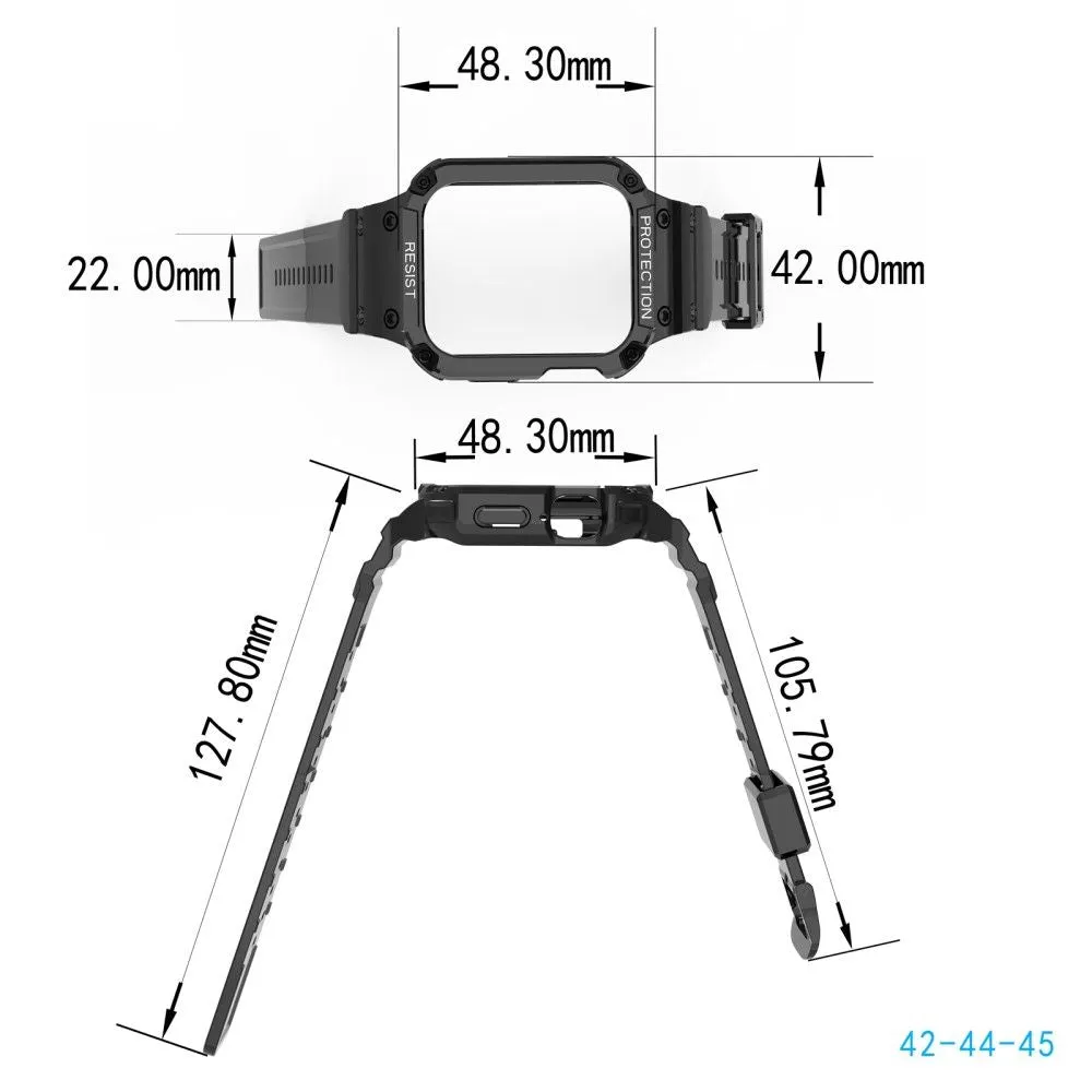 Apple Watch (45mm) integrated cover watch strap - Transparent