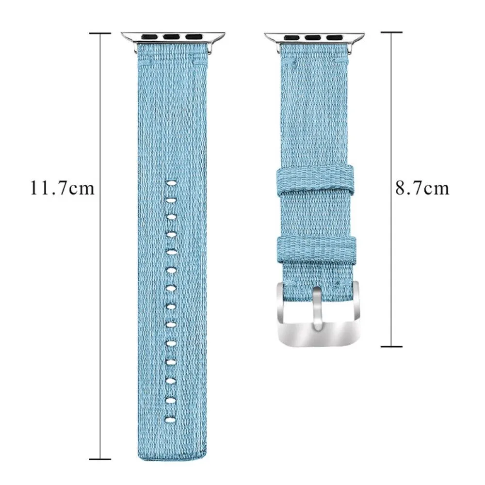Apple Watch (45mm) simple nylon watch strap - Blue