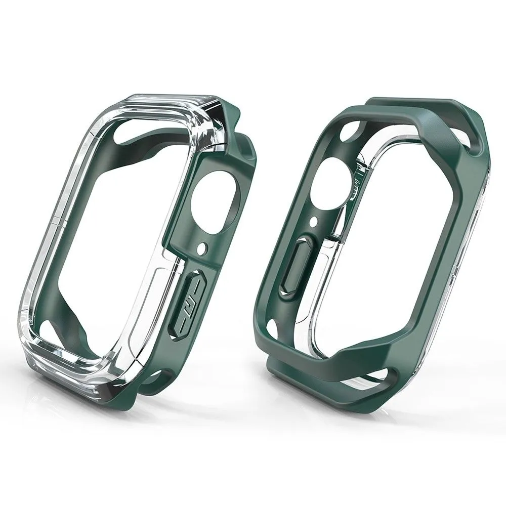 Apple Watch (45mm) transparent dual color TPU cover - Transparent / Green