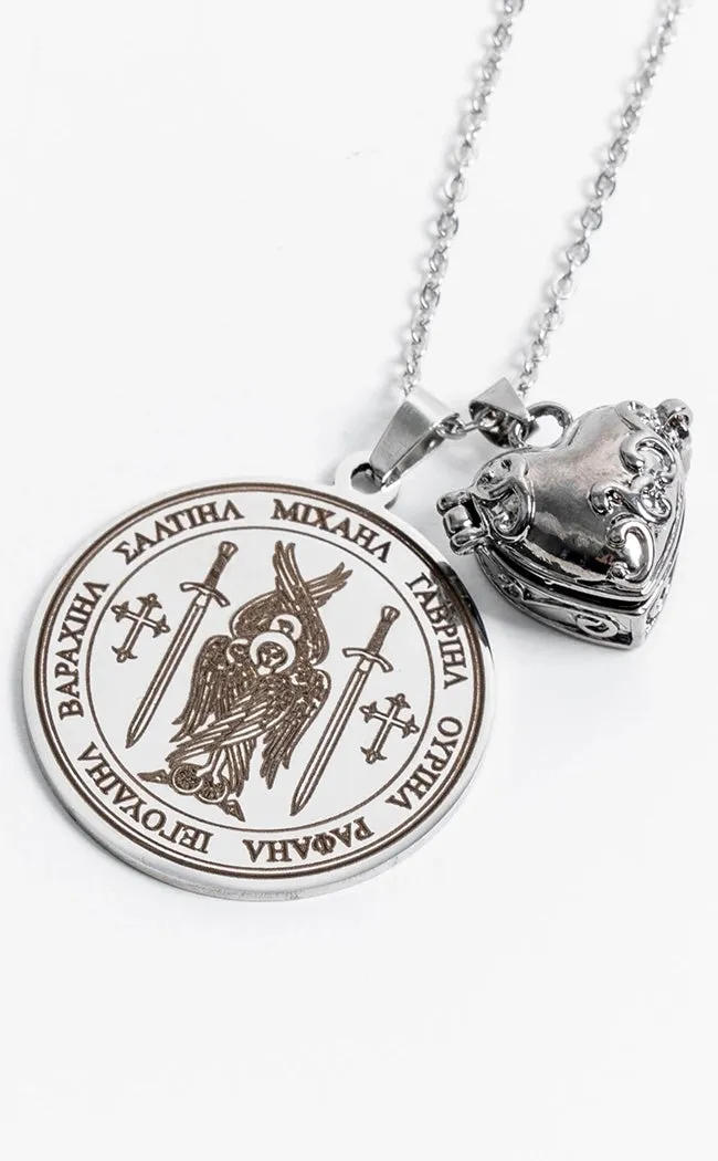 Archangel Protection Locket Necklace