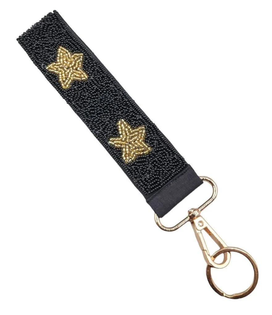 BAH001 Star Beaded Keychain Wristlet