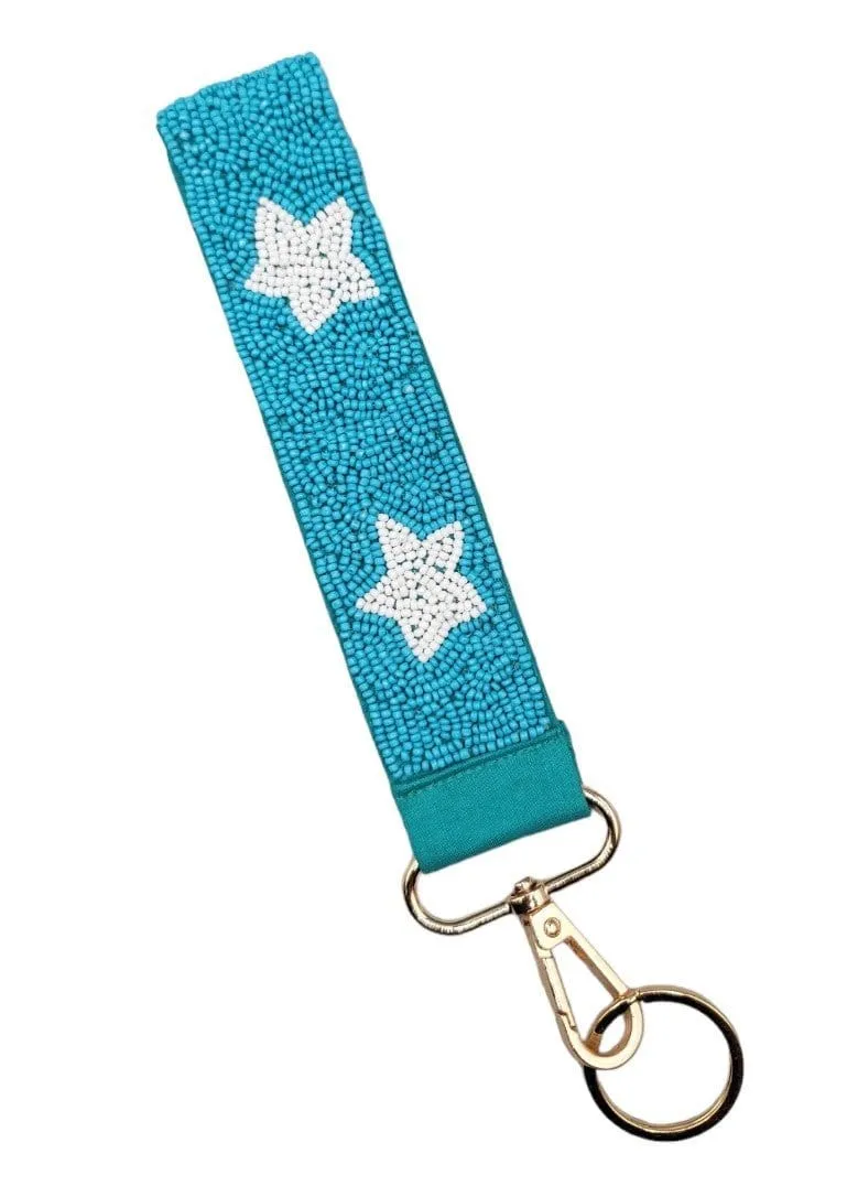 BAH001 Star Beaded Keychain Wristlet