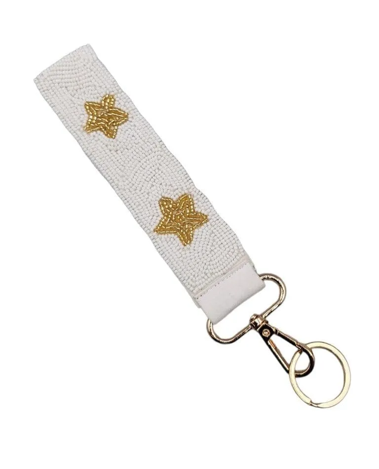 BAH001 Star Beaded Keychain Wristlet