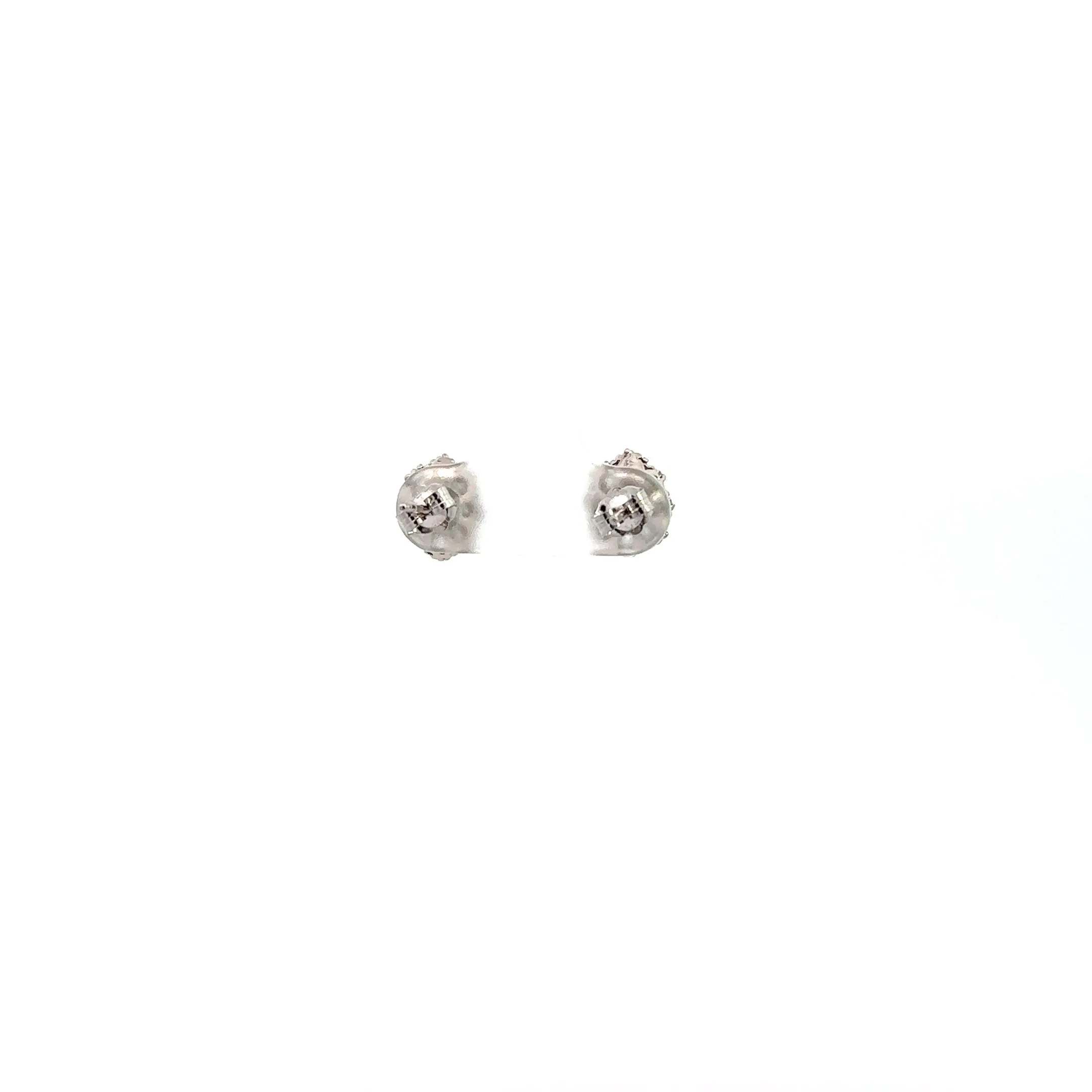 Baikalla™ Classic 14k White Gold Emerald Stud Earrings