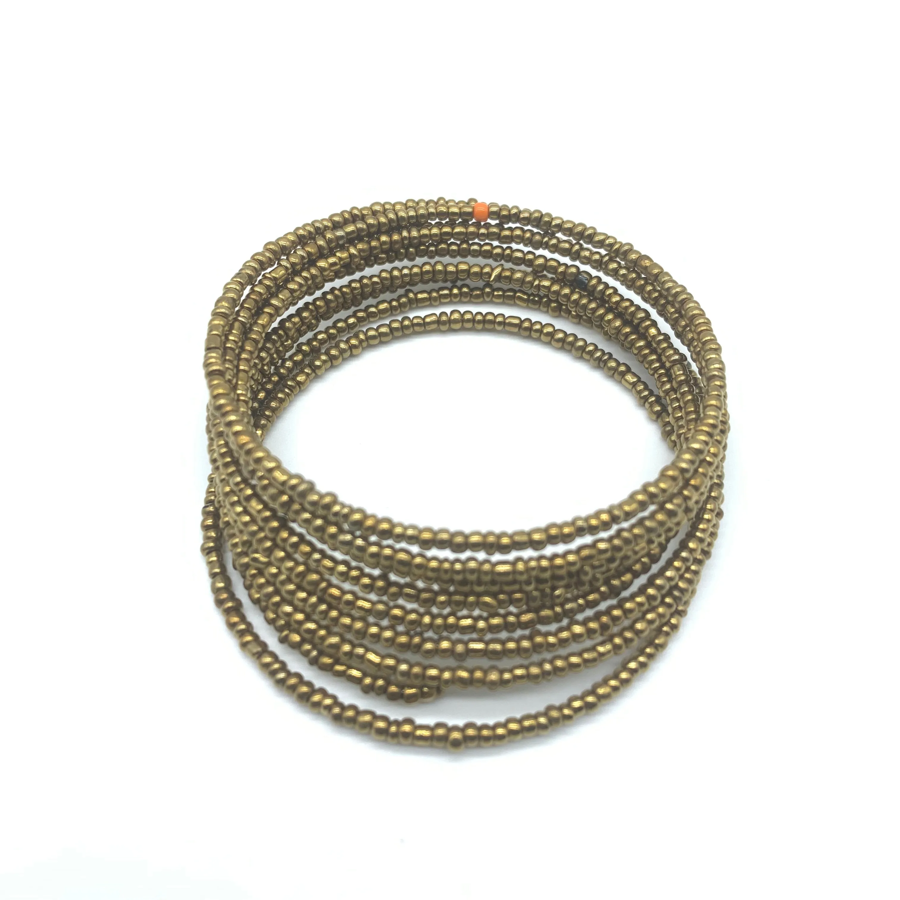 Beaded Coil Bracelet-Gold 4