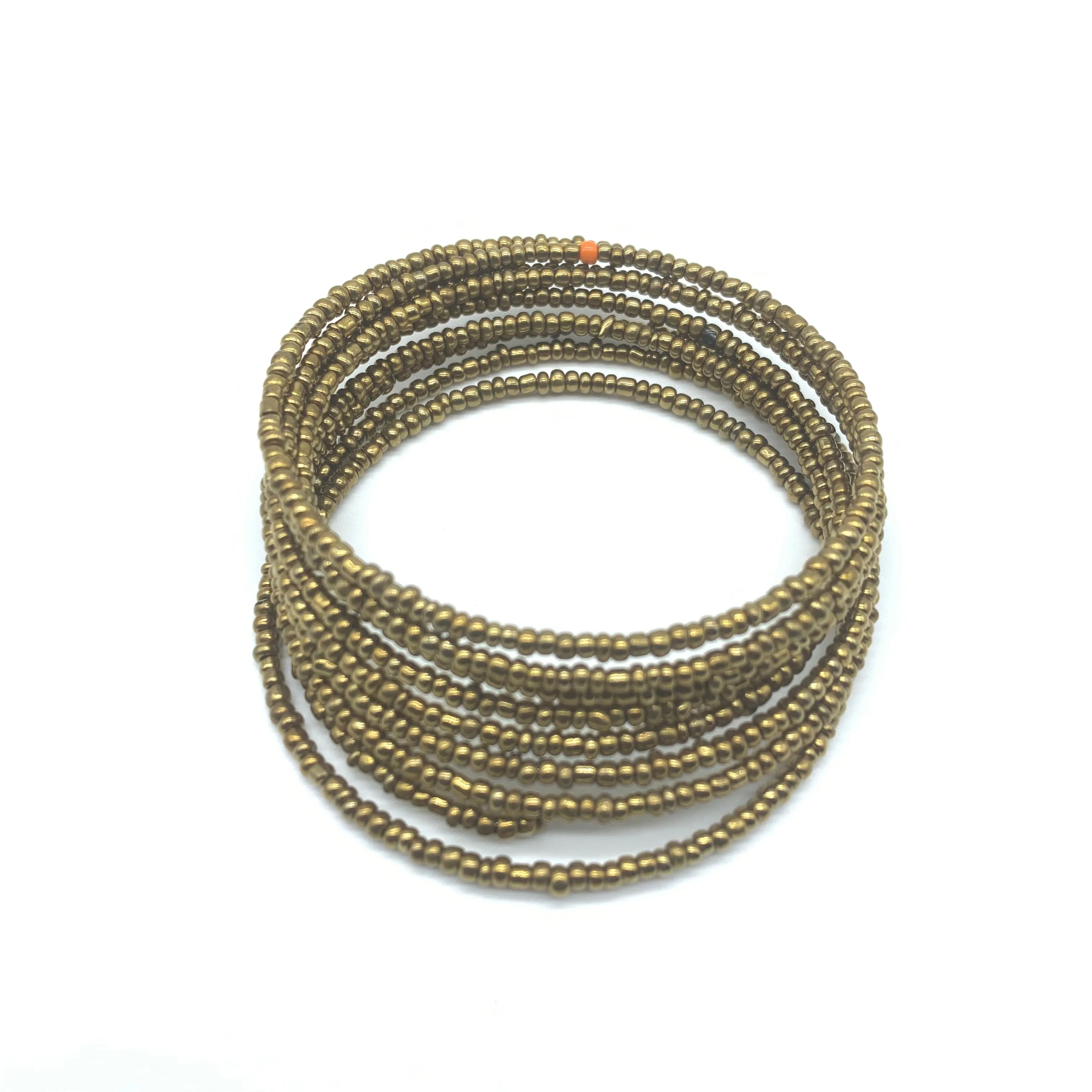 Beaded Coil Bracelet-Gold 4