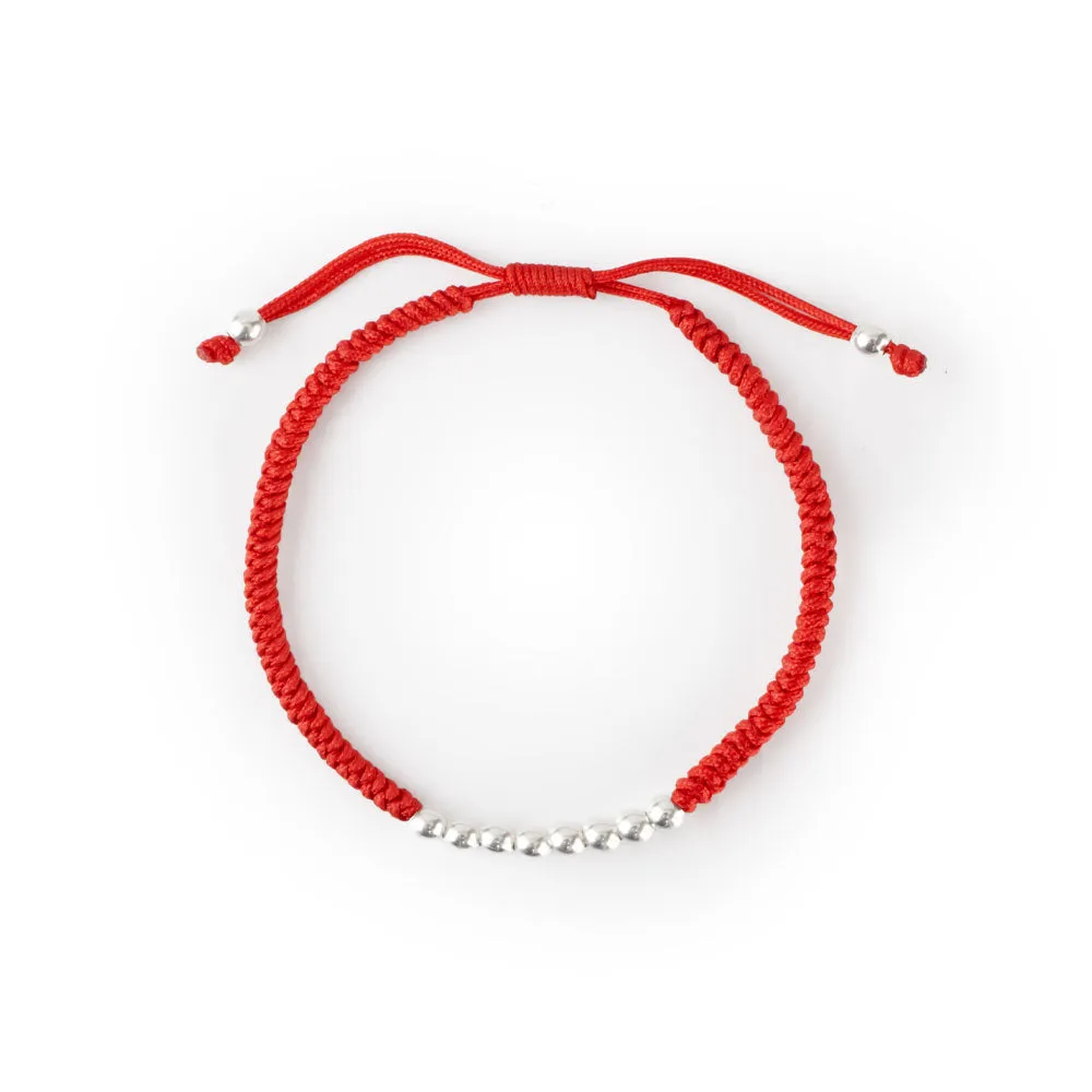 Beaded Red String Bracelet