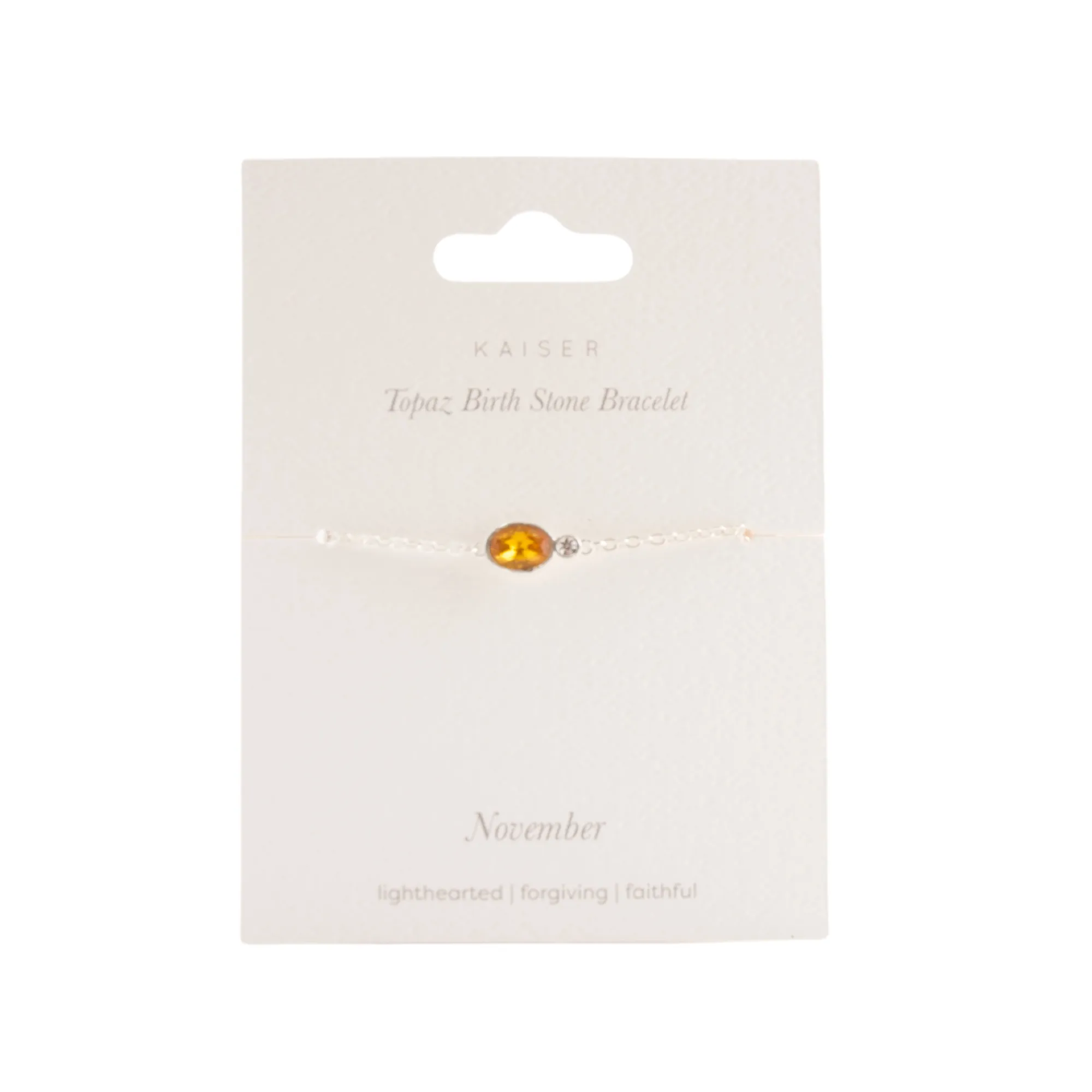 Birthstone Bracelet Silver - November