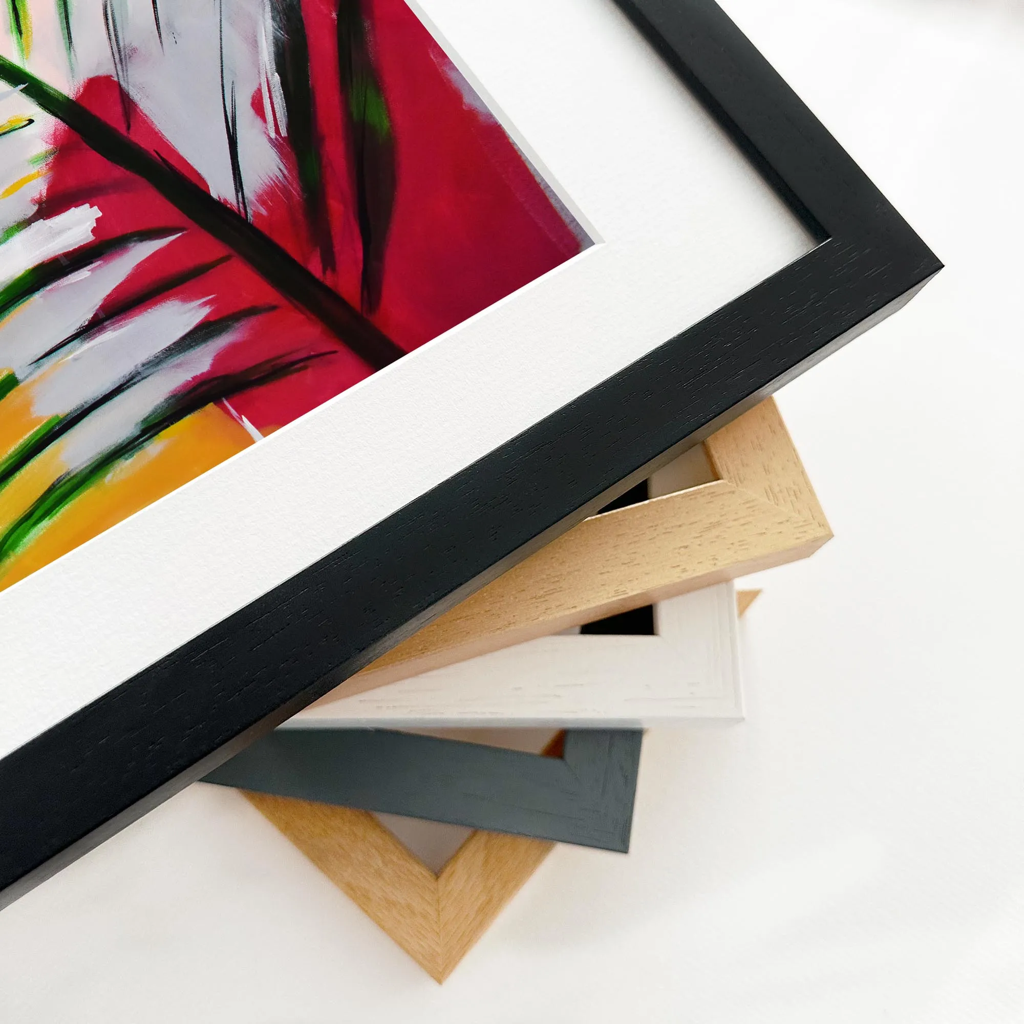 Botanical Abstract Leaf Framed Art