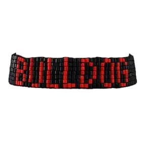 Bulldog Beaded Bracelet