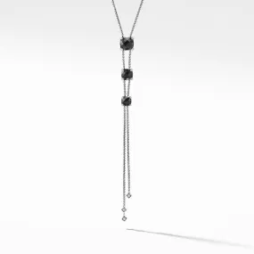 Chatelaine Y Necklace with Black Onyx and Diamonds