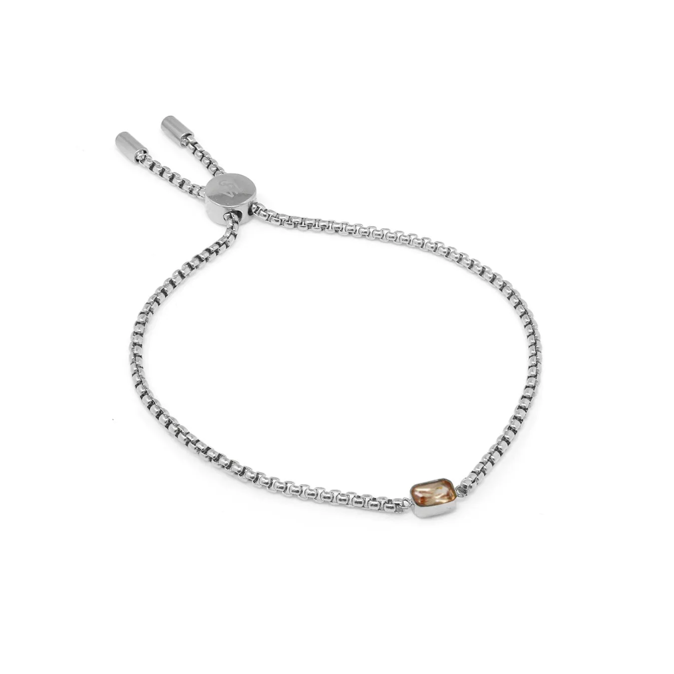 Children's November Topaz Birthstone Bracelet - Silver