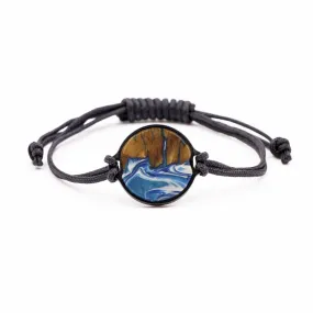 Circle Wood Resin Bracelet - Gibson (Dark Blue, 588259)