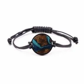 Circle Wood Resin Bracelet - Jones (Mosaic, 590918)