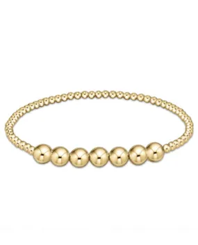 Classic Gold Beaded Bliss 3mm Bead Bracelet - 6mm Gold