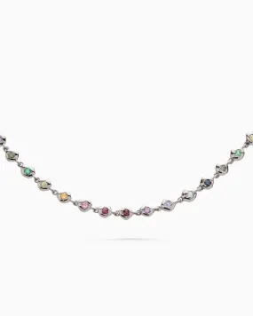 Collective Stone Necklace | White Gold