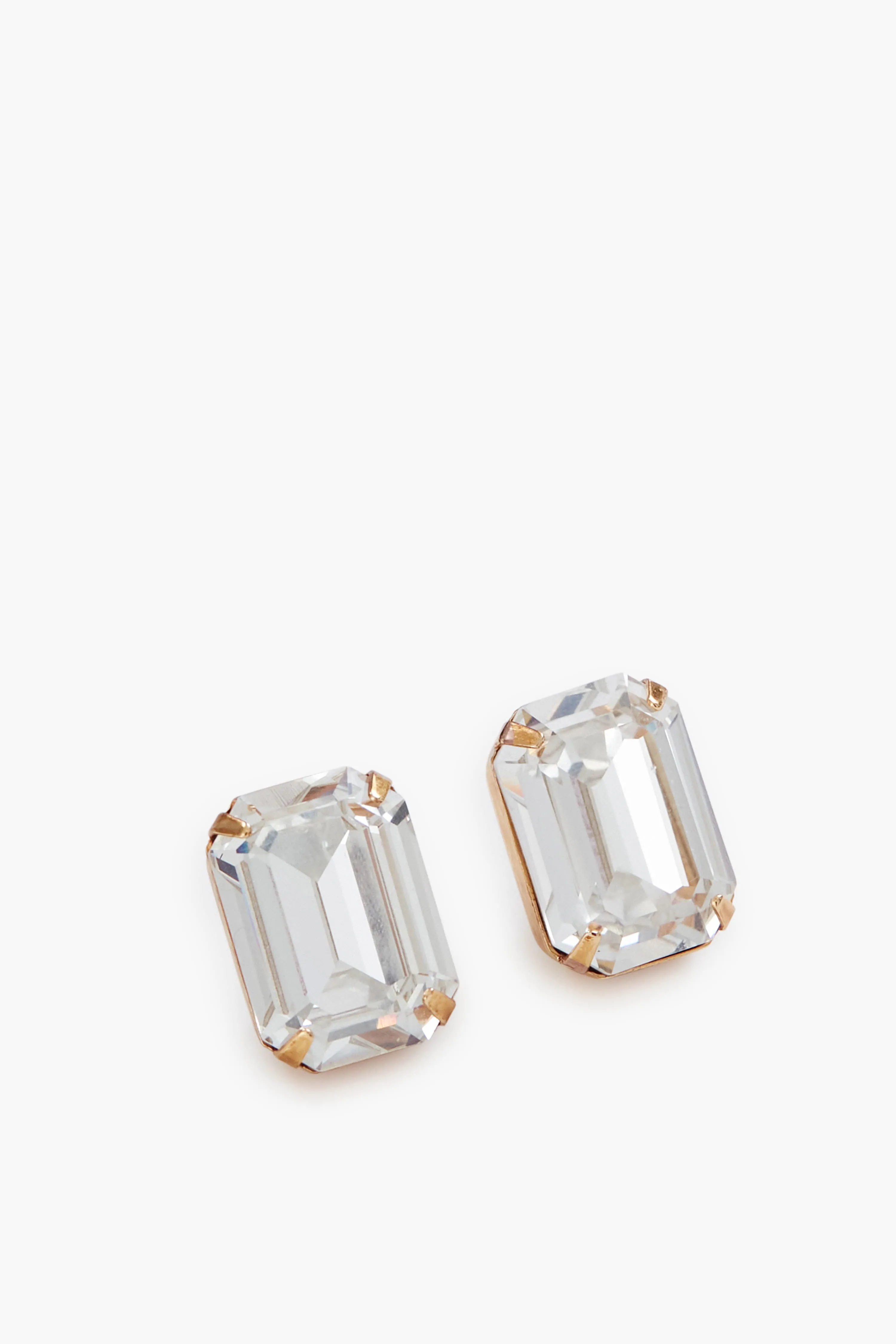 Crystal Antique Gold Shiloh Stud Earrings