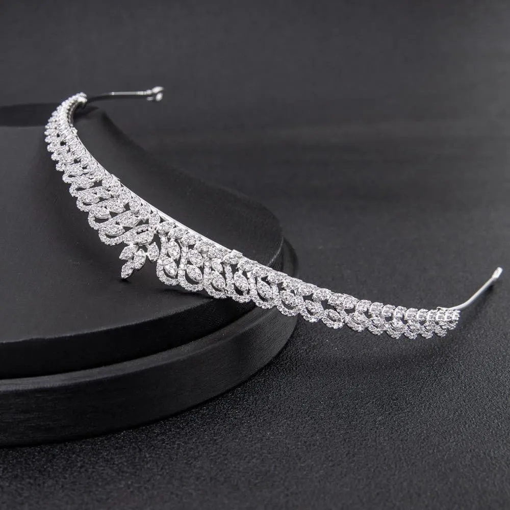 Cubic zircon wedding bridal tiara diadem hair jewelry CH10219