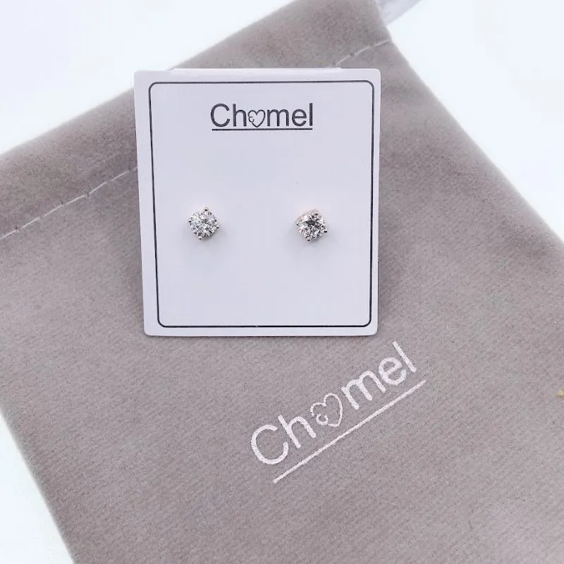 Cubic Zirconia 4mm Solitaire Earrings