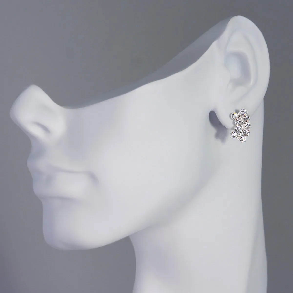 Curved Crystal Earrings